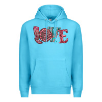 Ocean Blue valentine's day love with boots and gemstone Premium Hoodie - RanaPortraitStore