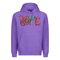 Purple valentine's day love with boots and gemstone Premium Hoodie - RanaPortraitStore