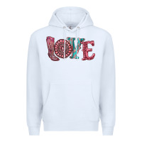 White valentine's day love with boots and gemstone Premium Hoodie - RanaPortraitStore