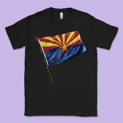 Arizona Flag Classic Tee Designed By Barkaloodesign