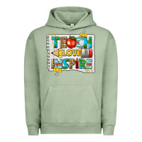 Pigment Oil Green teach love inspire Urban Hoodie - texasbilliewilder