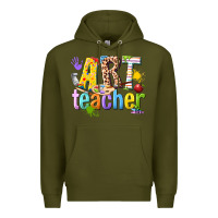 Army Green art teacher Premium Hoodie - texasbilliewilder