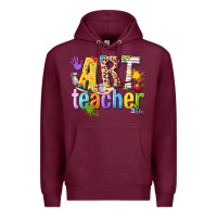 Burgundy art teacher Premium Hoodie - texasbilliewilder