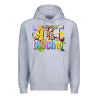 Heather Grey art teacher Premium Hoodie - texasbilliewilder