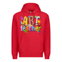 Red art teacher Premium Hoodie - texasbilliewilder