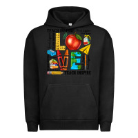 Pigment Black teach love inspire teacher Urban Hoodie - texasbilliewilder