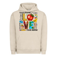 Pigment French Oak teach love inspire teacher Urban Hoodie - texasbilliewilder