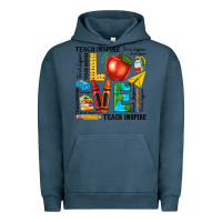 Pigment Midnight Navy teach love inspire teacher Urban Hoodie - texasbilliewilder