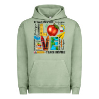 Pigment Oil Green teach love inspire teacher Urban Hoodie - texasbilliewilder