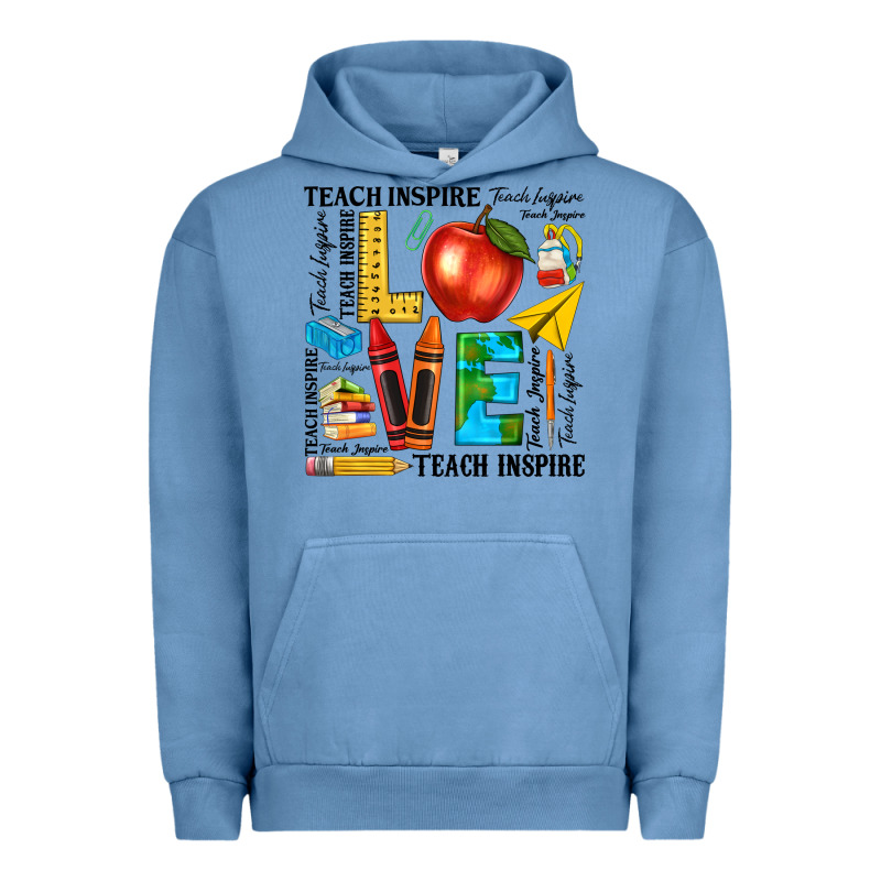 Teach Love Inspire Teacher Urban Hoodie by texasbilliewilder | Teevron