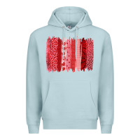 Blue Mist valentine's day brushstroke Premium Hoodie - RanaPortraitStore