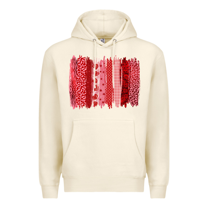 Valentine's Day Brushstroke Premium Hoodie by RanaPortraitStore | Teevron