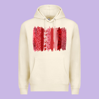 Valentine's Day Brushstroke Premium Hoodie Designed By Ranaportraitstore