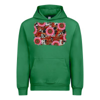Emerald valentine's day sunflowers leopard cowhide background Urban Hoodie - RanaPortraitStore