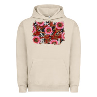 Pigment French Oak valentine's day sunflowers leopard cowhide background Urban Hoodie - RanaPortraitStore