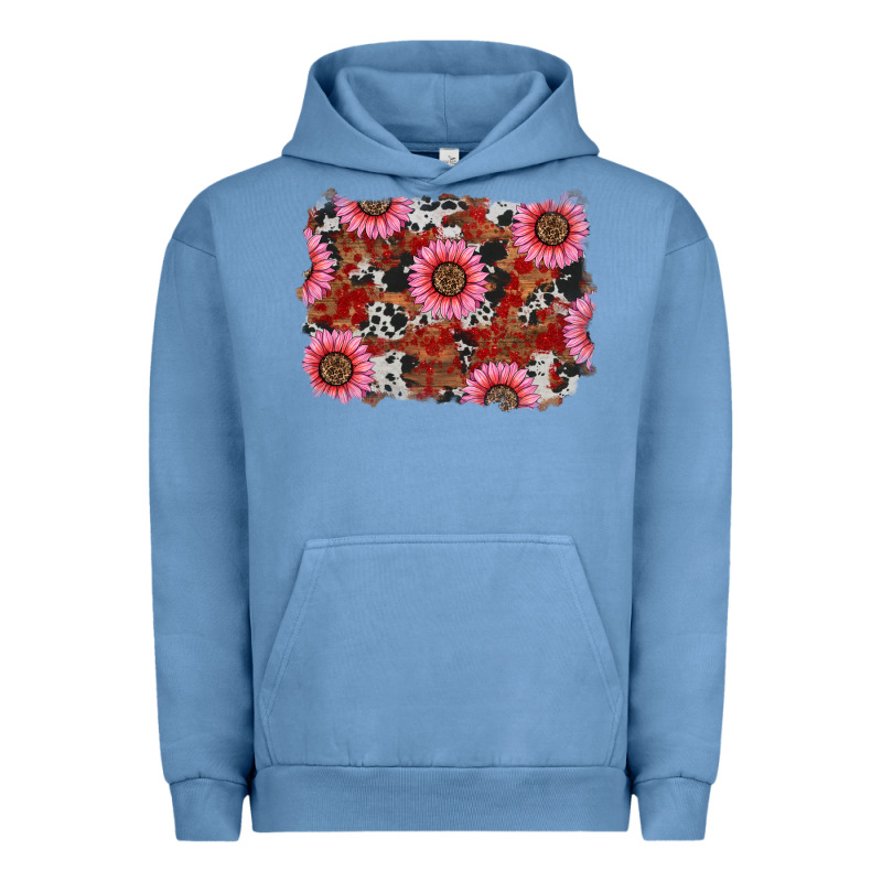 Valentine's Day Sunflowers Leopard Cowhide Background Urban Hoodie by RanaPortraitStore | Teevron