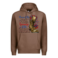 Chestnut home of the free because of the brave Premium Hoodie - Zillion Design Studio