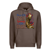 Coffee home of the free because of the brave Premium Hoodie - Zillion Design Studio