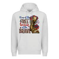 Dove Grey home of the free because of the brave Premium Hoodie - Zillion Design Studio