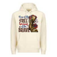 Sandshell home of the free because of the brave Premium Hoodie - Zillion Design Studio