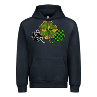 Navy st patricks day shamrock gold Urban Hoodie - RanaPortraitStore
