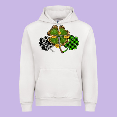 St Patricks Day Shamrock Gold Urban Hoodie Designed By Ranaportraitstore