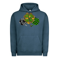 Pigment Midnight Navy st patricks day shamrock gold Urban Hoodie - RanaPortraitStore
