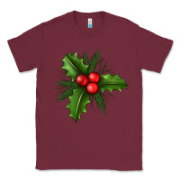 Burgundy Mistletoe Classic Tee - BundleAndBundleShop