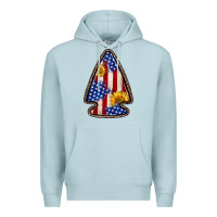 Blue Mist American flag sunflower arrowhead Premium Hoodie - Zillion Design Studio
