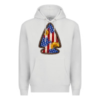 Dove Grey American flag sunflower arrowhead Premium Hoodie - Zillion Design Studio