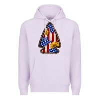 Lilac American flag sunflower arrowhead Premium Hoodie - Zillion Design Studio