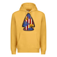 Mustard American flag sunflower arrowhead Premium Hoodie - Zillion Design Studio