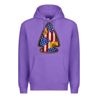 Purple American flag sunflower arrowhead Premium Hoodie - Zillion Design Studio