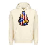 Sandshell American flag sunflower arrowhead Premium Hoodie - Zillion Design Studio