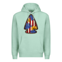 Seafoam American flag sunflower arrowhead Premium Hoodie - Zillion Design Studio