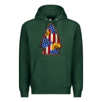 Sports Green American flag sunflower arrowhead Premium Hoodie - Zillion Design Studio