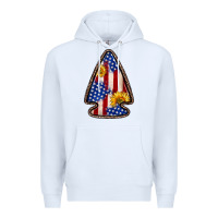 White American flag sunflower arrowhead Premium Hoodie - Zillion Design Studio