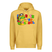 Antique Gold back to school with school bag Premium Hoodie - texasbilliewilder