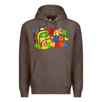 Coffee back to school with school bag Premium Hoodie - texasbilliewilder