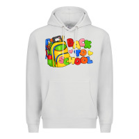 Dove Grey back to school with school bag Premium Hoodie - texasbilliewilder