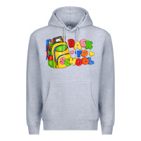 Heather Grey back to school with school bag Premium Hoodie - texasbilliewilder