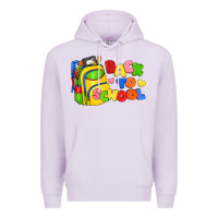 Lilac back to school with school bag Premium Hoodie - texasbilliewilder