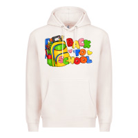 Pale Pink back to school with school bag Premium Hoodie - texasbilliewilder