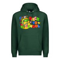 Sports Green back to school with school bag Premium Hoodie - texasbilliewilder