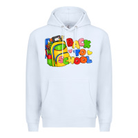 White back to school with school bag Premium Hoodie - texasbilliewilder