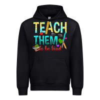 Black teach them to be kind Urban Hoodie - texasbilliewilder