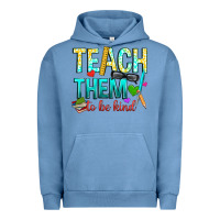 Pigment Pebble Blue teach them to be kind Urban Hoodie - texasbilliewilder