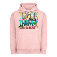 Pigment Salmon teach them to be kind Urban Hoodie - texasbilliewilder