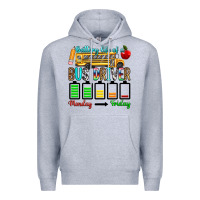 Heather Grey battery life of a bus driver Premium Hoodie - texasbilliewilder