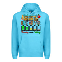 Ocean Blue battery life of a bus driver Premium Hoodie - texasbilliewilder